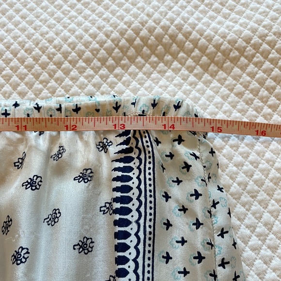 Calypso St. Barth Blue and White Ruched Tie Front Maxi Dress - Picture 6 of 6